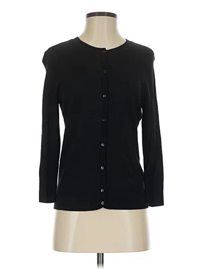Pre-owned Halogen Cardigan Sweater In Black