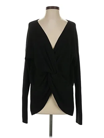 Pre-owned Halogen Cardigan Sweater In Black