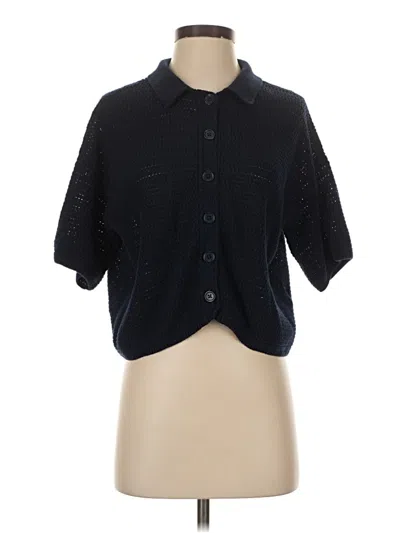 Pre-owned Halogen Cardigan Sweater In Black