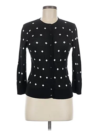 Pre-owned Halogen Cardigan Sweater In Black