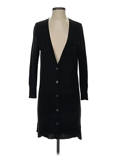 Pre-owned Halogen Cardigan Sweater In Black