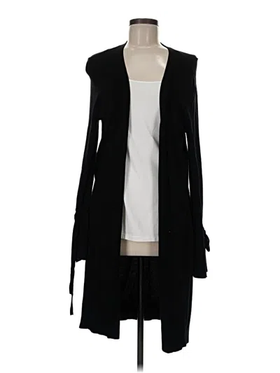 Pre-owned Halogen Cardigan Sweater In Black