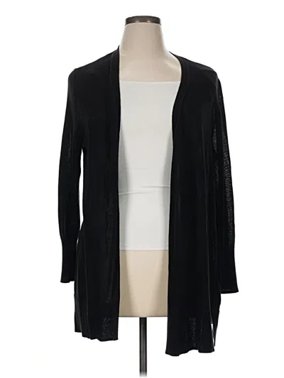 Pre-owned Halogen Cardigan Sweater In Black