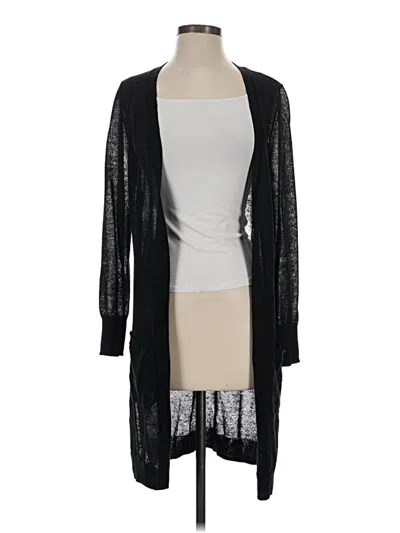 Pre-owned Halogen Cardigan Sweater In Black