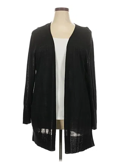 Pre-owned Halogen Cardigan Sweater In Black