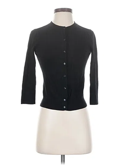 Pre-owned Halogen Cardigan Sweater In Black