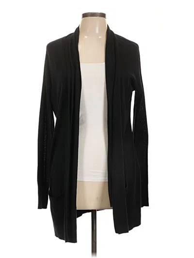 Pre-owned Halogen Cardigan Sweater In Black