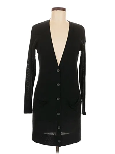 Pre-owned Halogen Cardigan Sweater In Black