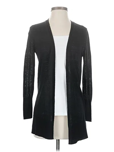 Pre-owned Halogen Cardigan Sweater In Black