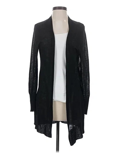 Pre-owned Halogen Cardigan Sweater In Black