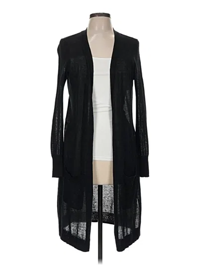 Pre-owned Halogen Cardigan Sweater In Black