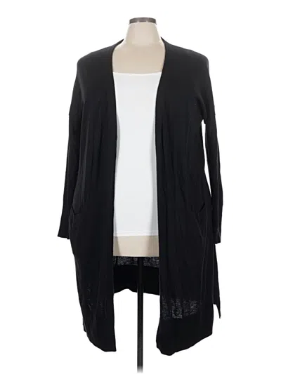 Pre-owned Halogen Cardigan Sweater In Black