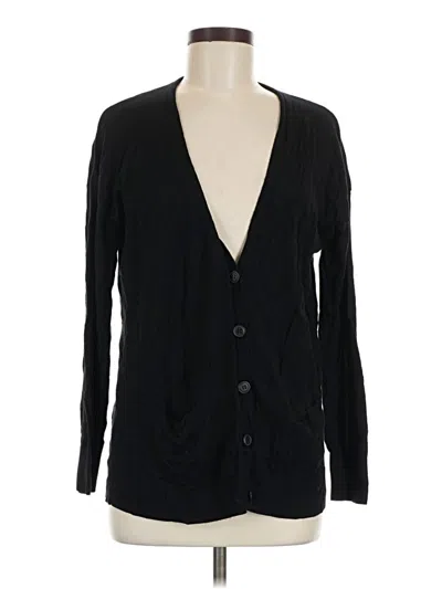 Pre-owned Halogen Cardigan Sweater In Black