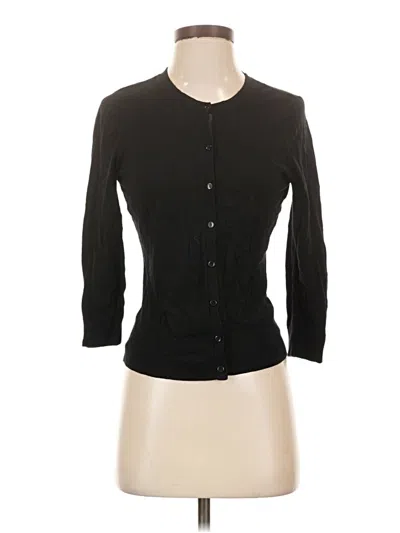 Pre-owned Halogen Cardigan Sweater In Black