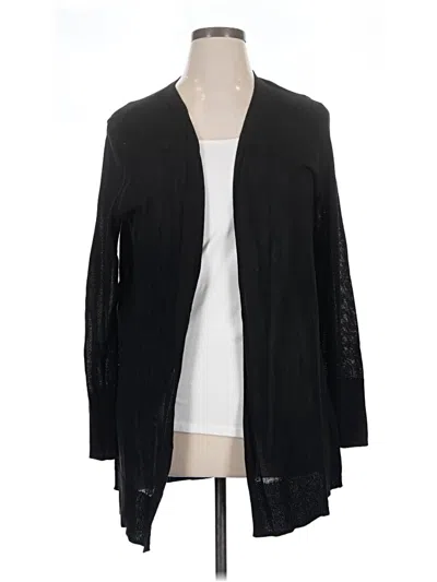 Pre-owned Halogen Cardigan Sweater In Black