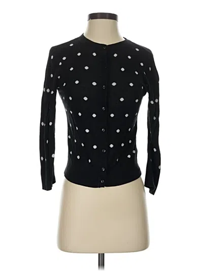 Pre-owned Halogen Cardigan Sweater In Black