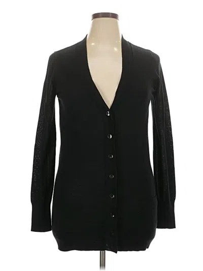Pre-owned Halogen Cardigan Sweater In Black