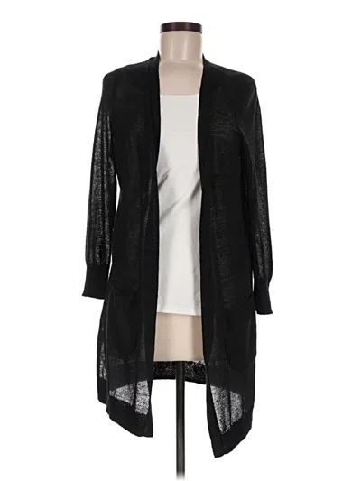 Pre-owned Halogen Cardigan Sweater In Black