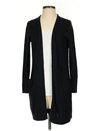 Pre-owned Halogen Cardigan Sweater In Black