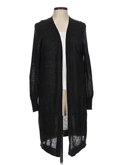Pre-owned Halogen Cardigan Sweater In Black