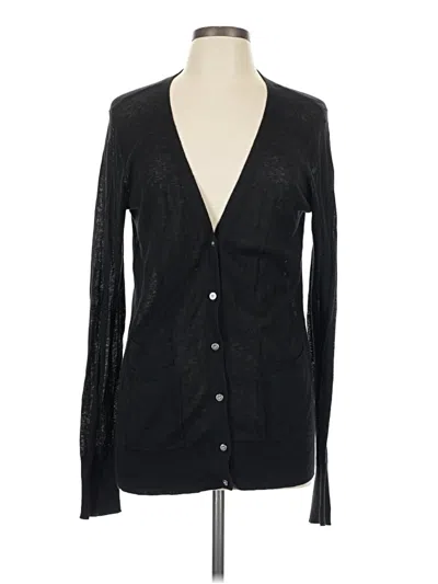 Pre-owned Halogen Cardigan Sweater In Black