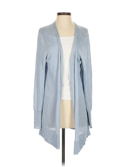 Pre-owned Halogen Cardigan Sweater In Blue