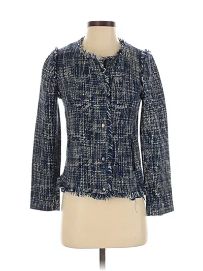 Pre-owned Halogen Cardigan Sweater In Blue