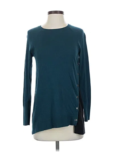 Pre-owned Halogen Cardigan Sweater In Blue