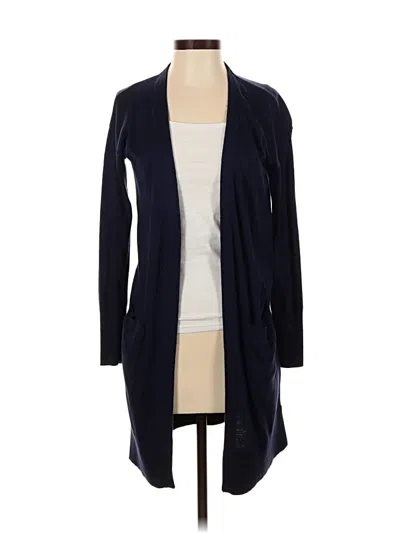 Pre-owned Halogen Cardigan Sweater In Blue