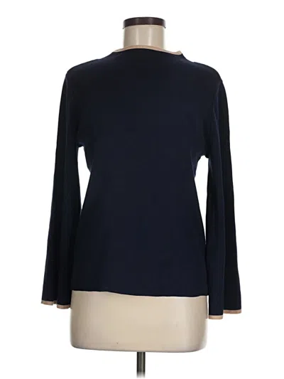 Pre-owned Halogen Cardigan Sweater In Blue