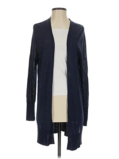 Pre-owned Halogen Cardigan Sweater In Blue
