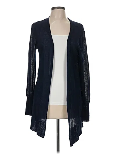 Pre-owned Halogen Cardigan Sweater In Blue