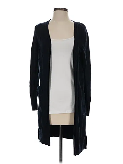 Pre-owned Halogen Cardigan Sweater In Blue