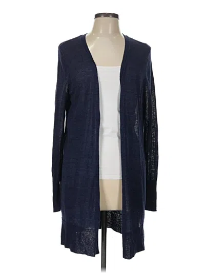 Pre-owned Halogen Cardigan Sweater In Blue