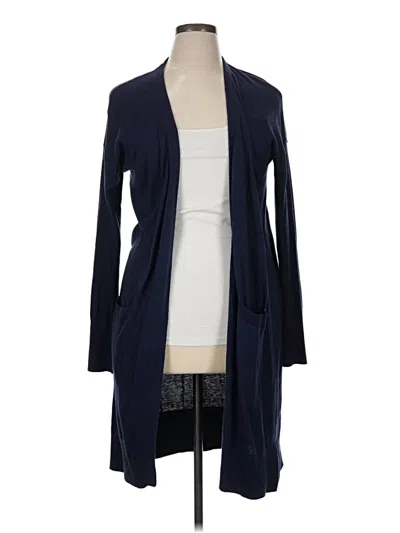 Pre-owned Halogen Cardigan Sweater In Blue