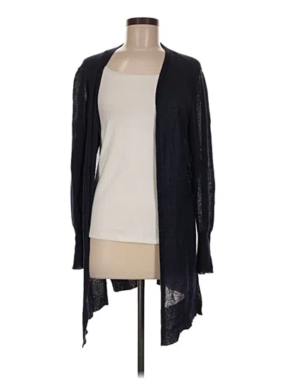 Pre-owned Halogen Cardigan Sweater In Blue