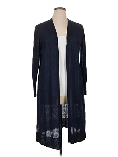 Pre-owned Halogen Cardigan Sweater In Blue