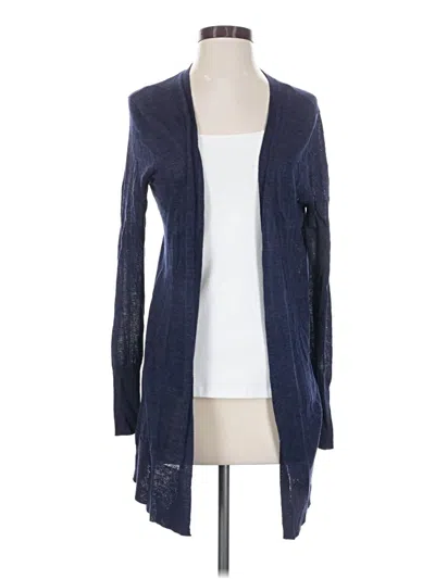Pre-owned Halogen Cardigan Sweater In Blue