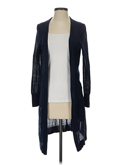 Pre-owned Halogen Cardigan Sweater In Blue