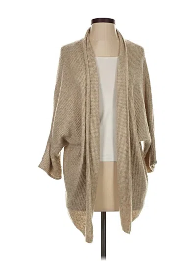Pre-owned Halogen Cardigan Sweater In Brown