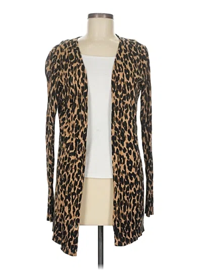 Pre-owned Halogen Cardigan Sweater In Brown