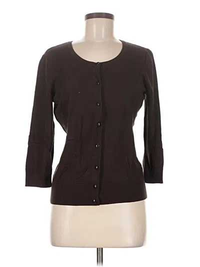 Pre-owned Halogen Cardigan Sweater In Brown