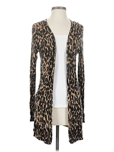 Pre-owned Halogen Cardigan Sweater In Brown