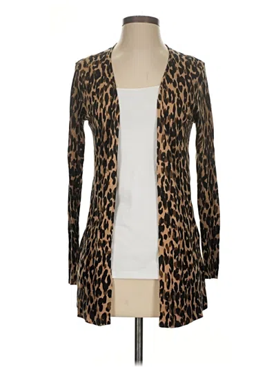Pre-owned Halogen Cardigan Sweater In Brown