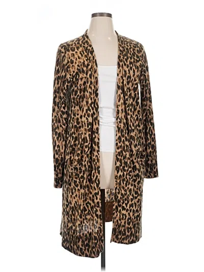 Pre-owned Halogen Cardigan Sweater In Brown