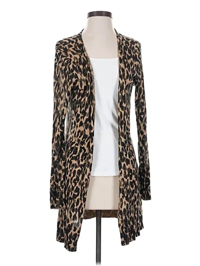 Pre-owned Halogen Cardigan Sweater In Brown