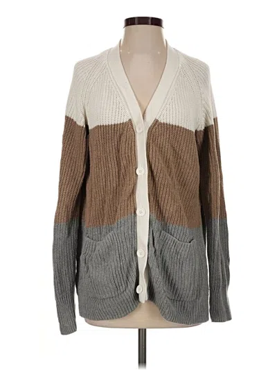 Pre-owned Halogen Cardigan Sweater In Brown
