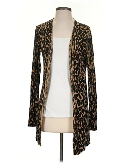 Pre-owned Halogen Cardigan Sweater In Brown