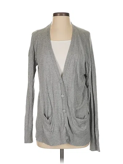 Pre-owned Halogen Cardigan Sweater In Gray