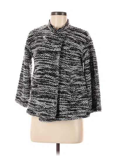 Pre-owned Halogen Cardigan Sweater In Gray
